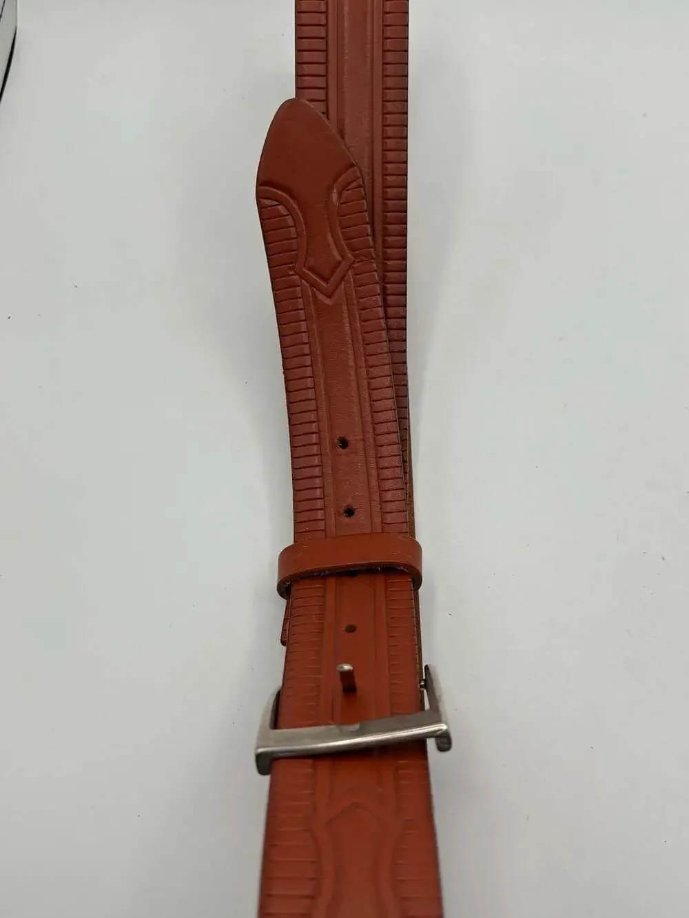 Ingegno Genuine Leather Embossed Pattern Brown Belt Made In Italy